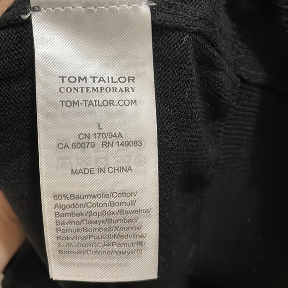 Tom Taylor black lace front sweater (sz l) - Picture 8 of 11